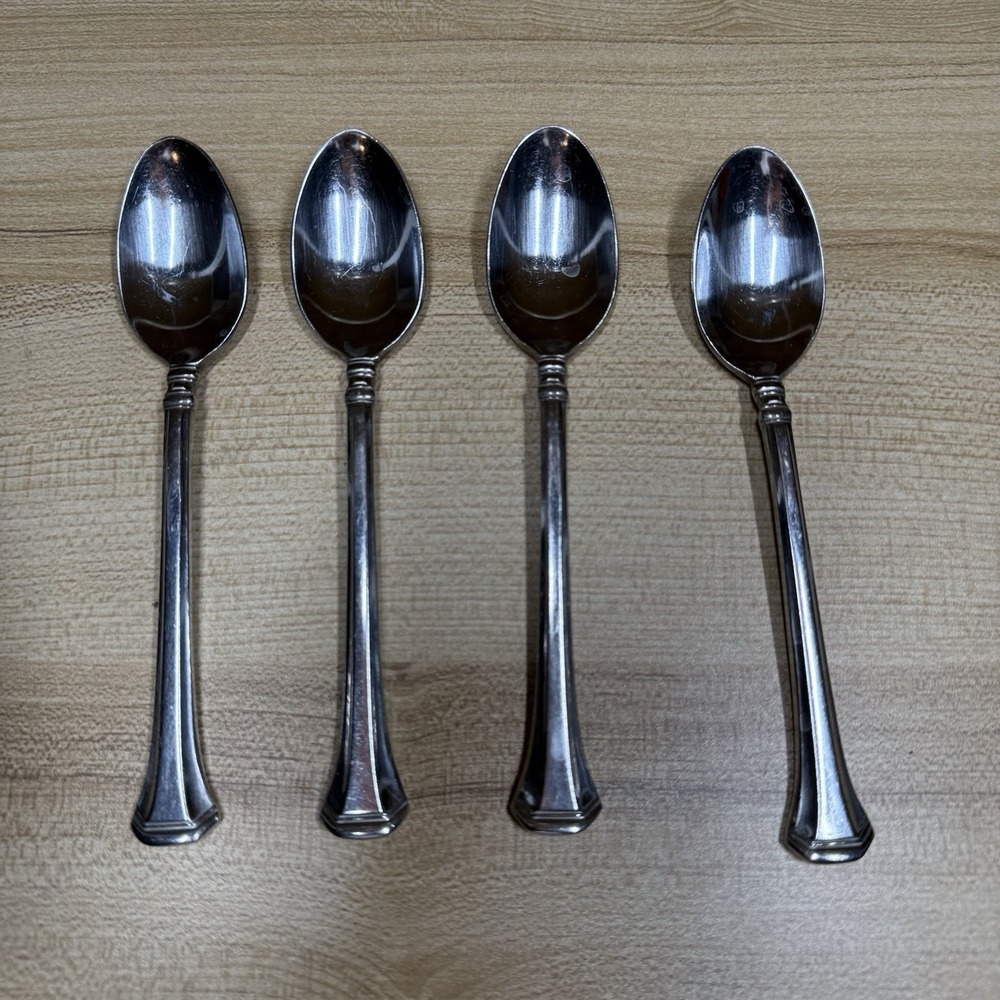Oneida APOLLONIA 4 Oval Soup Teaspoons‎ 6 1/4"Stainless Flatware Replacement